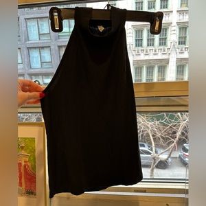 Abbeline high neck ribbed tank top